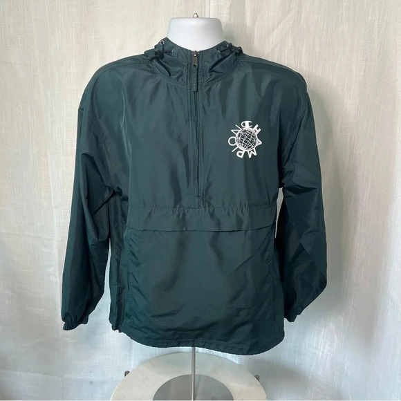 NWOT Men’s Pull Over 1/4 Zip Front Pocket Champion Circle Logo Windbreaker Sz S - Picture 1 of 4